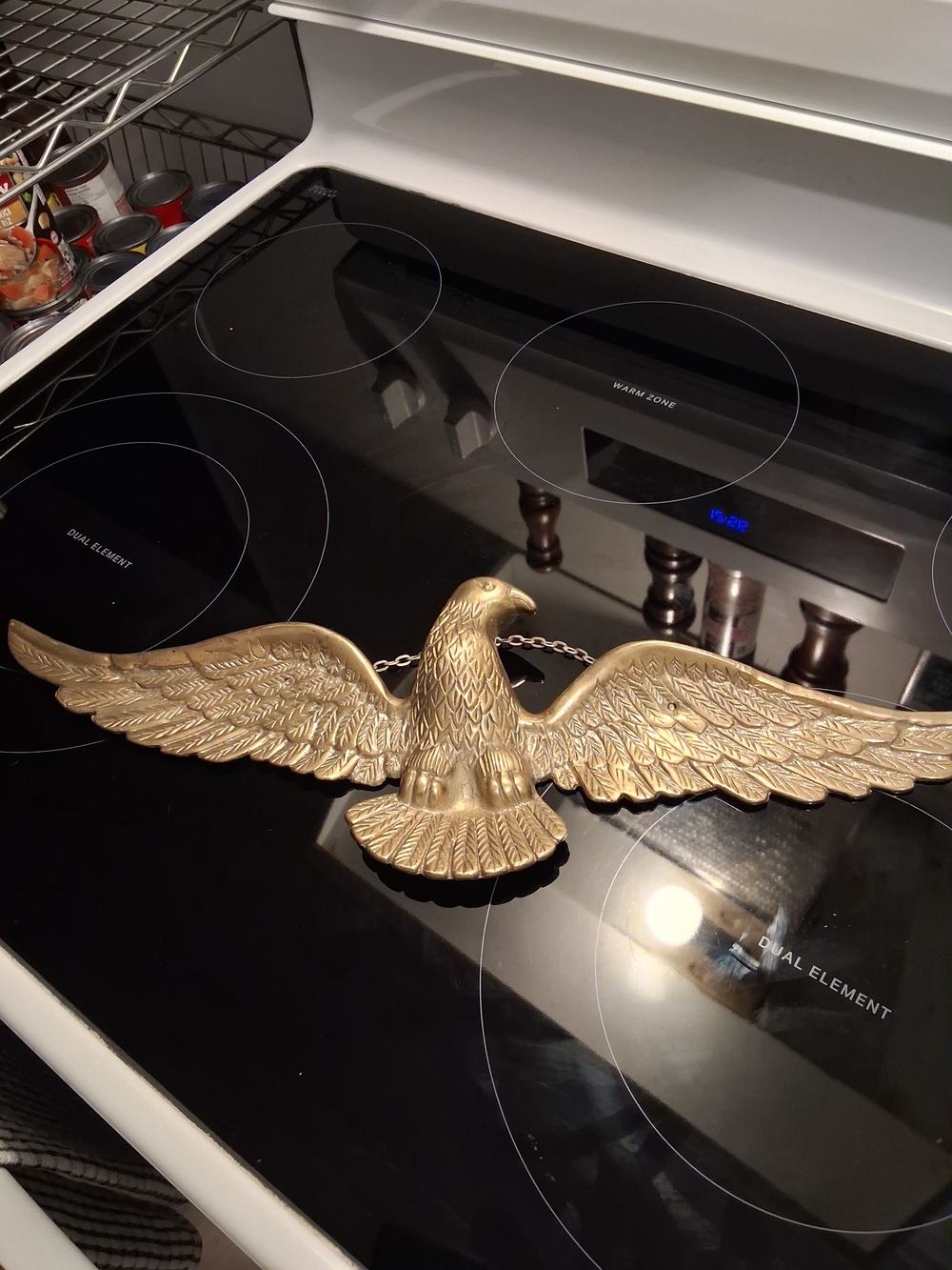 Vintage Solid Brass American Eagle 18" WIDE